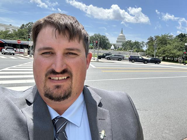 Ethan Zoerb went to Washington D.C. this week to talk corn to policymakers. He's reporting this year as part of DTN's View From the Cab series. (Photo courtesy of Ethan Zoerb)